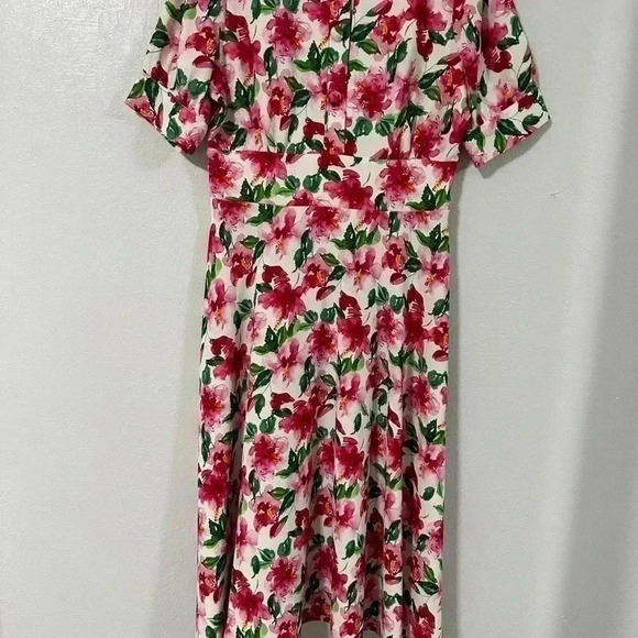98. alexia admor emery dress green garden size 6 - Picture 3 of 6